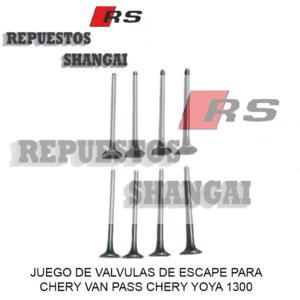 valvulas escape chery van 1300